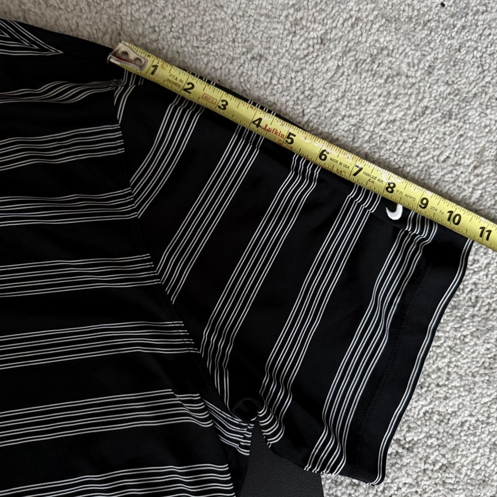 Nike Golf Tour Performance Dri-FIT Polo Shirt Mens XL Black White Stripe 452505 - Picture 9 of 9